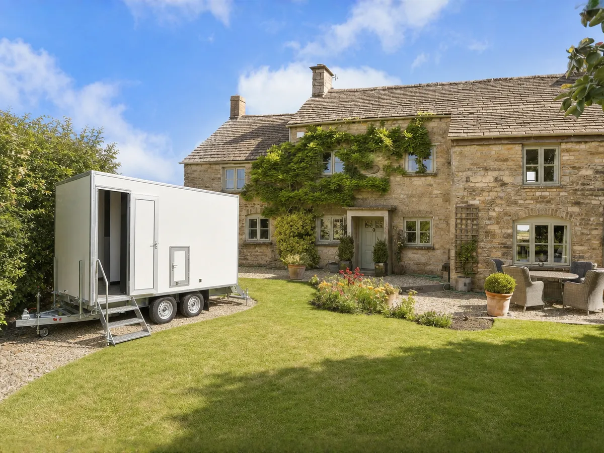 PremierPlus luxury toilet trailer serving Bordon