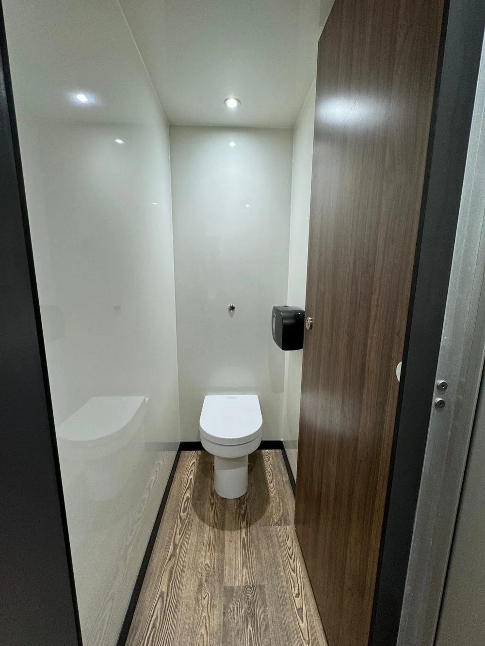 Ladies toilet facilities inside luxury trailer